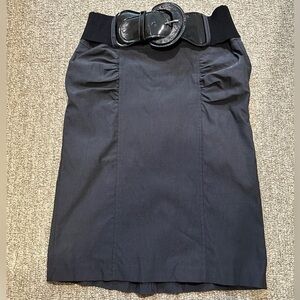 Black Skirt with Belt